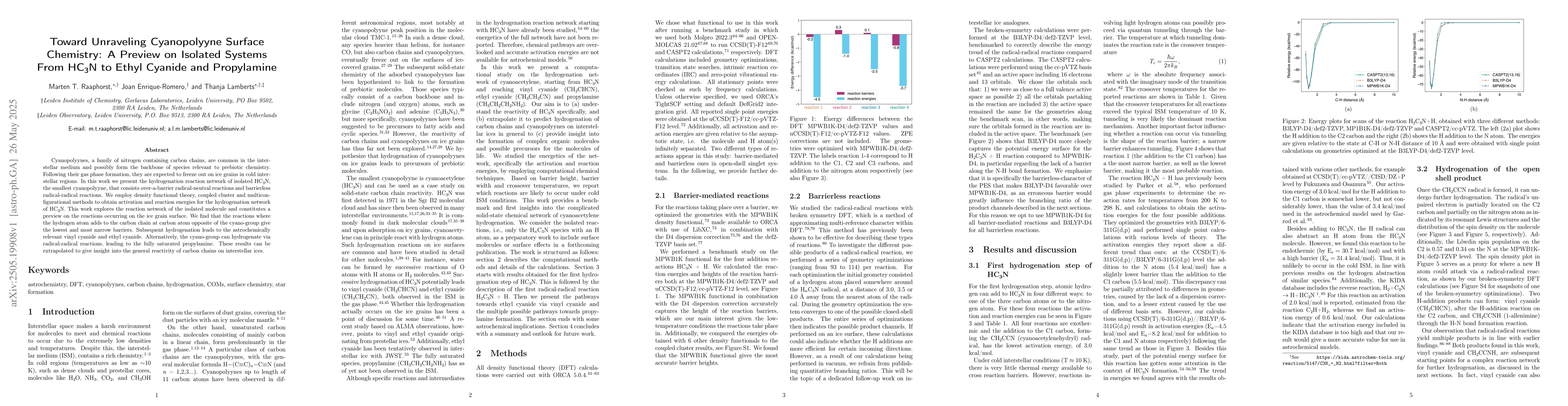 Thumbnail for Toward Unraveling Cyanopolyyne Surface Chemistry: A Preview on Isolated
  Systems From HC_{3}N to Ethyl Cyanide and Propylamine