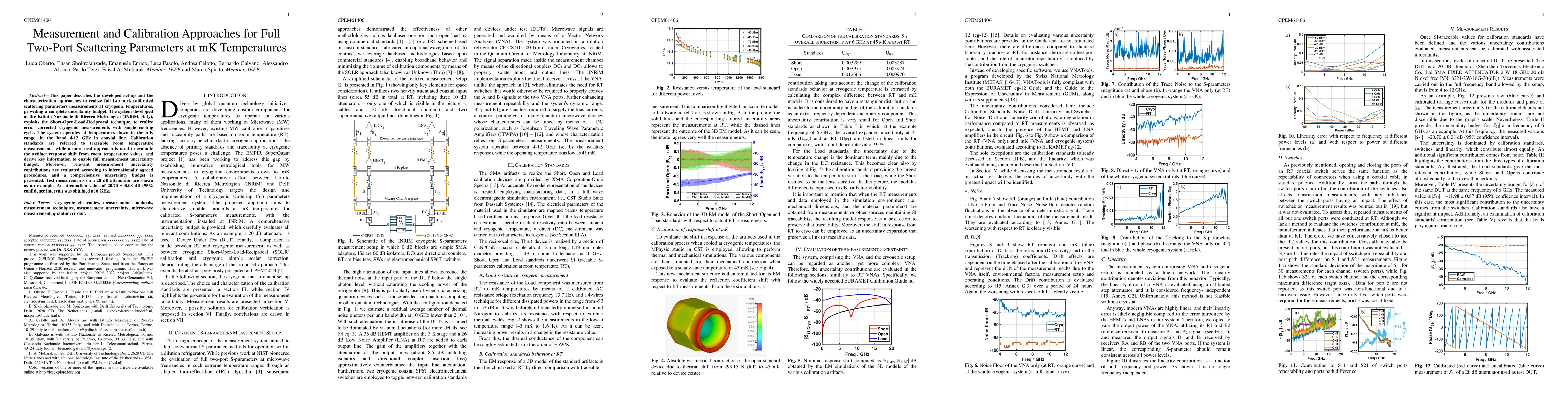 Thumbnail for Measurement and Calibration Approaches for Full Two-Port Scattering
  Parameters at mK Temperatures