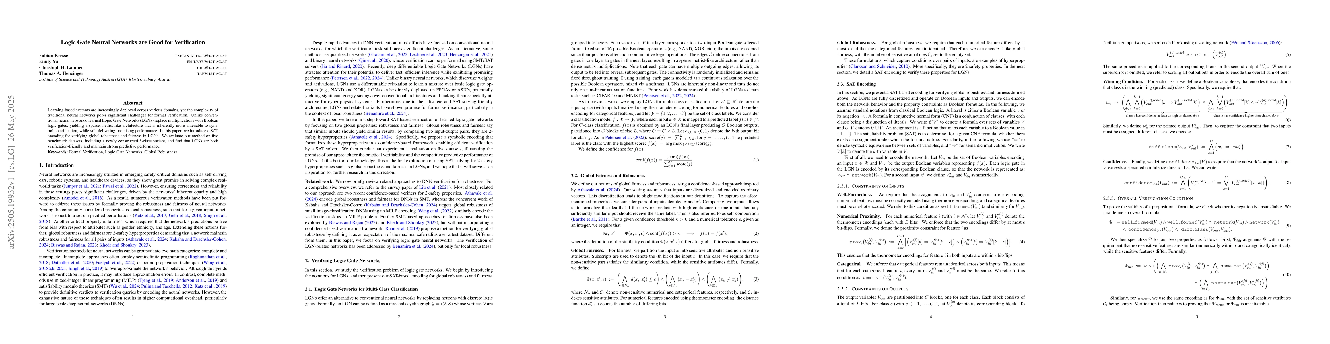 Thumbnail for Logic Gate Neural Networks are Good for Verification