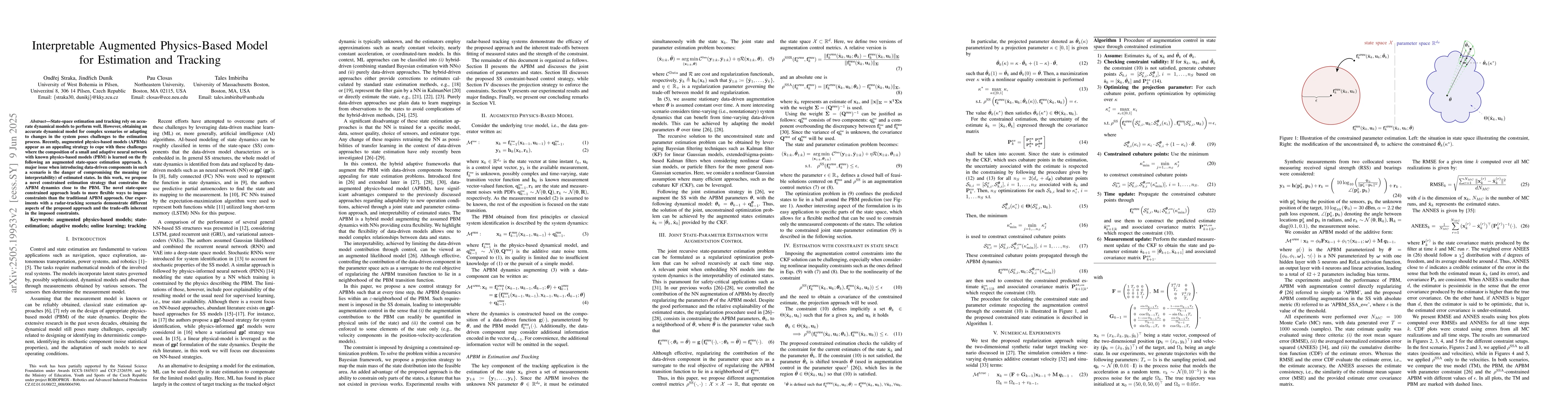 Thumbnail for Interpretable Augmented Physics-Based Model for Estimation and Tracking