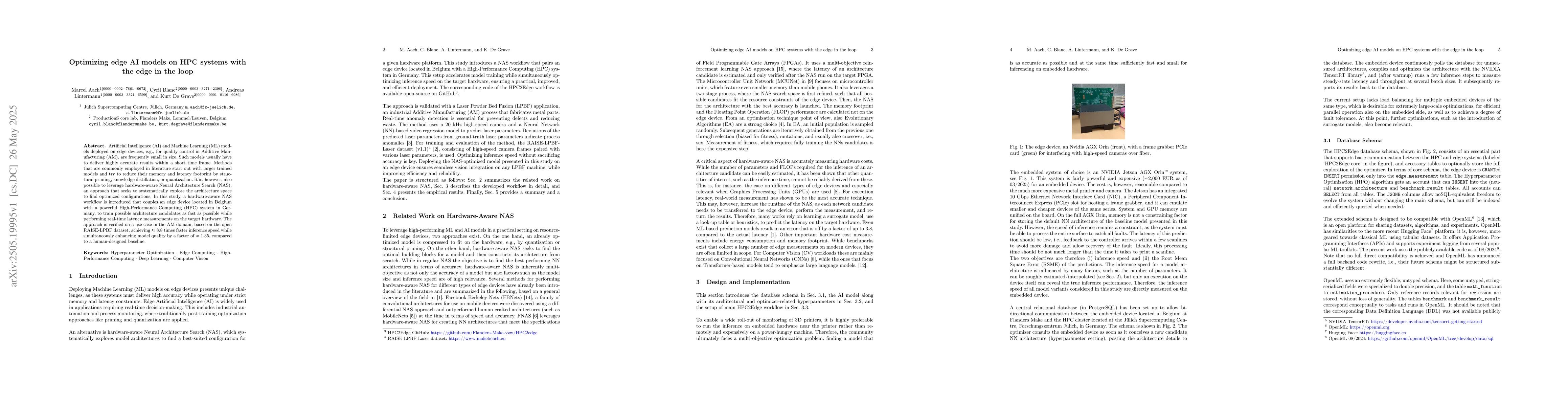 Thumbnail for Optimizing edge AI models on HPC systems with the edge in the loop