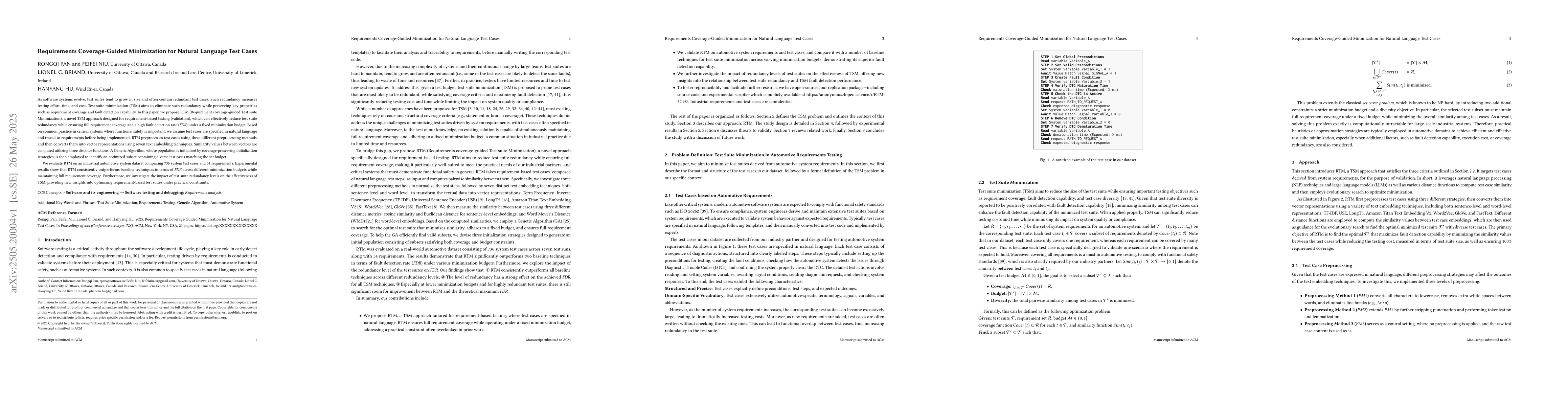 Thumbnail for Requirements Coverage-Guided Minimization for Natural Language Test
  Cases