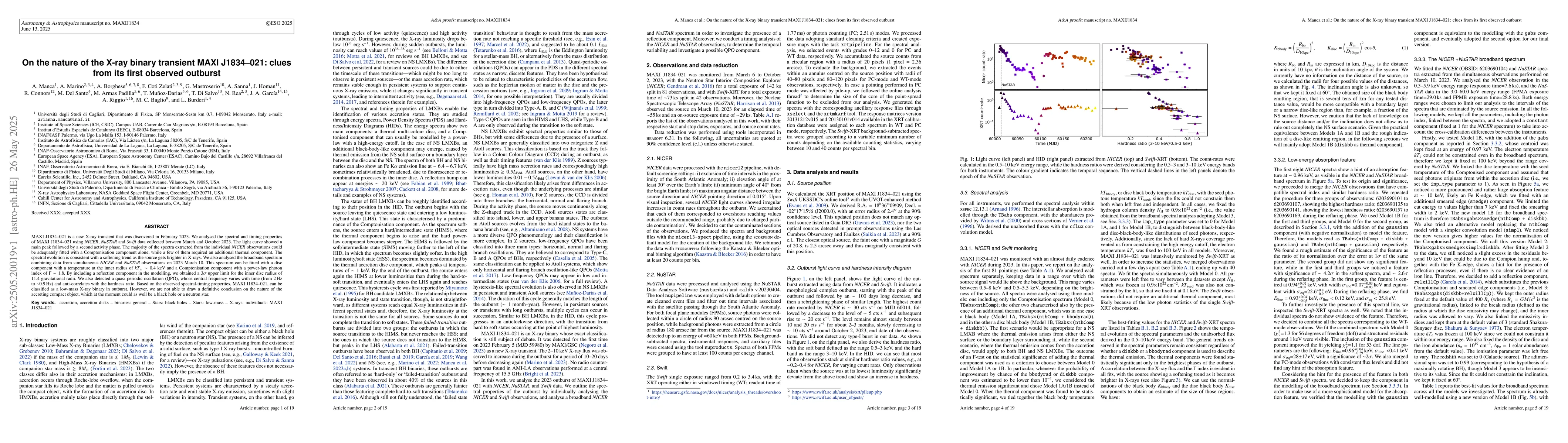 Thumbnail for On the nature of the X-ray binary transient MAXI J1834-021: clues from
  its first observed outburst