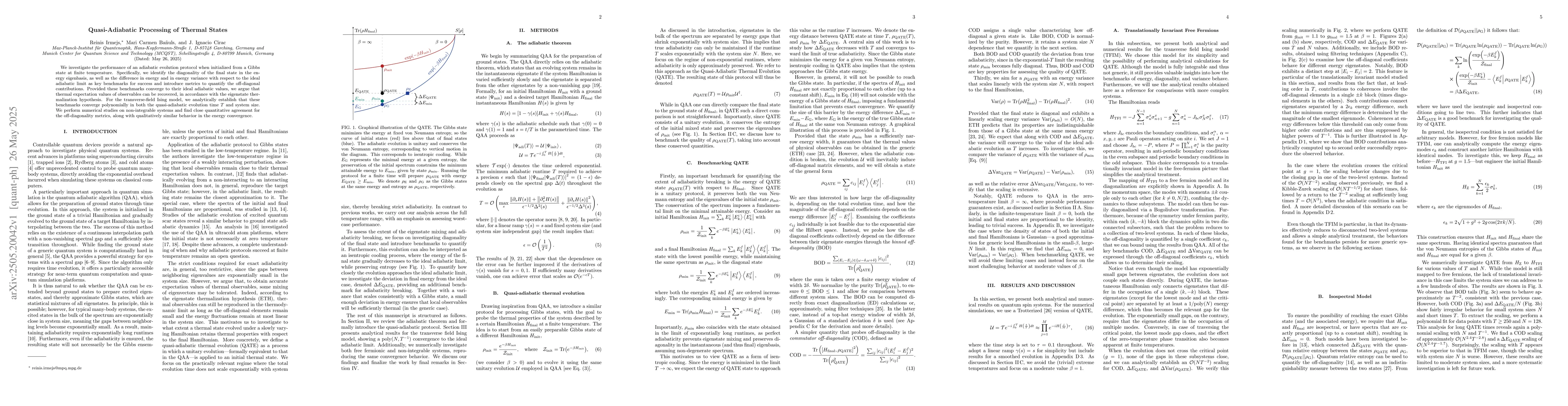 Thumbnail for Quasi-Adiabatic Processing of Thermal States