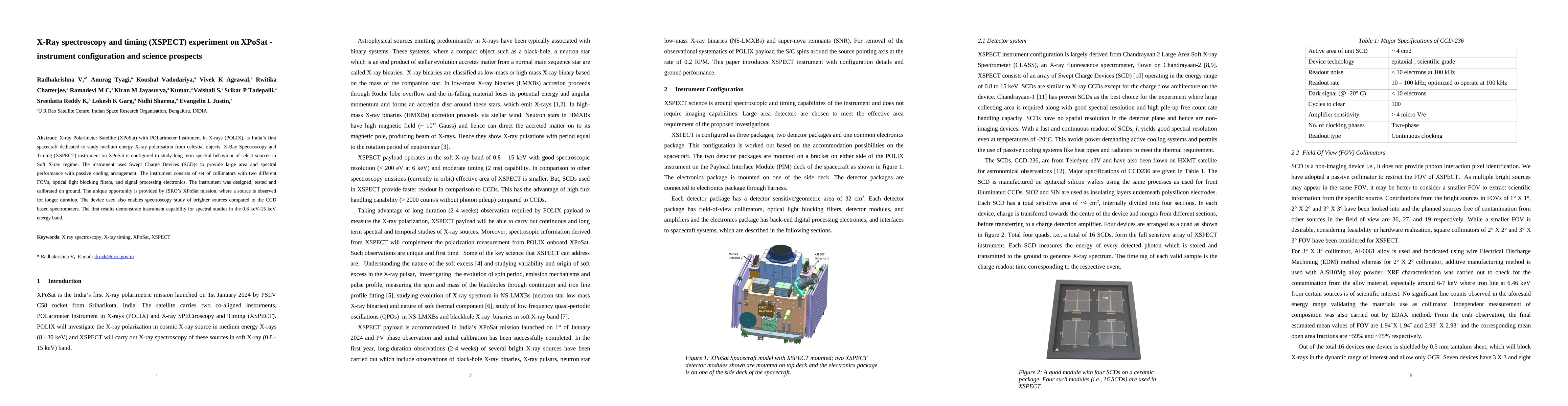 Thumbnail for X-Ray spectroscopy and timing (XSPECT) experiment on XPoSat --
  instrument configuration and science prospects