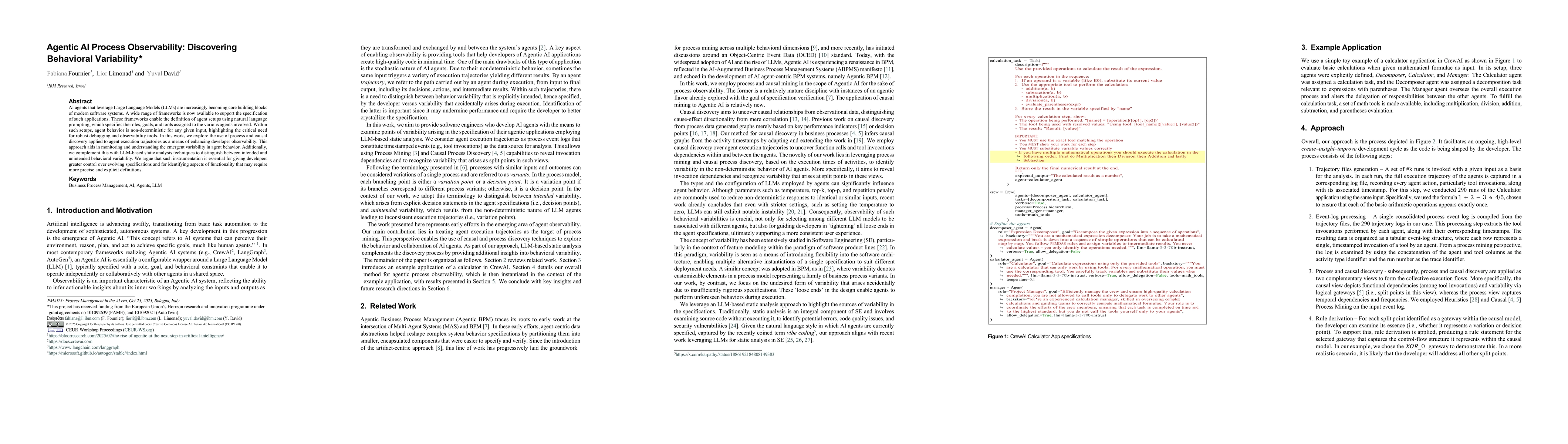 Thumbnail for Agentic AI Process Observability: Discovering Behavioral Variability