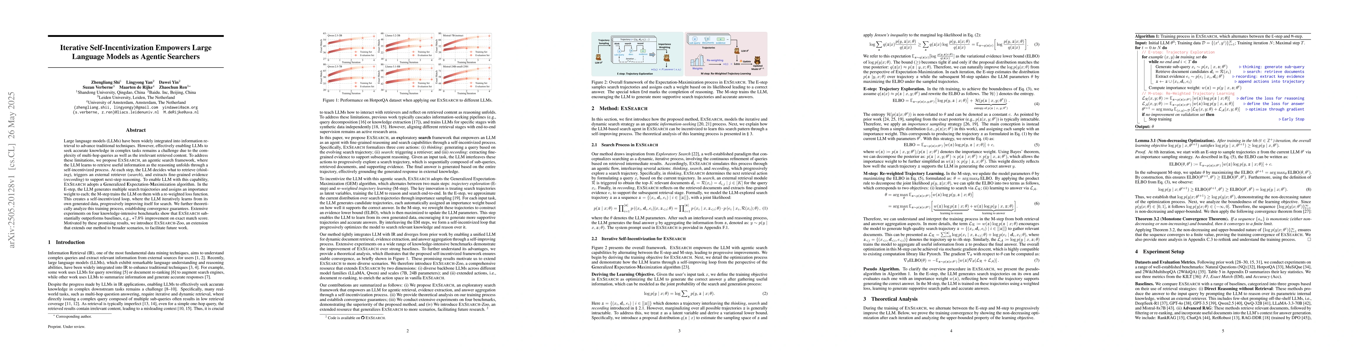 Thumbnail for Iterative Self-Incentivization Empowers Large Language Models as Agentic
  Searchers