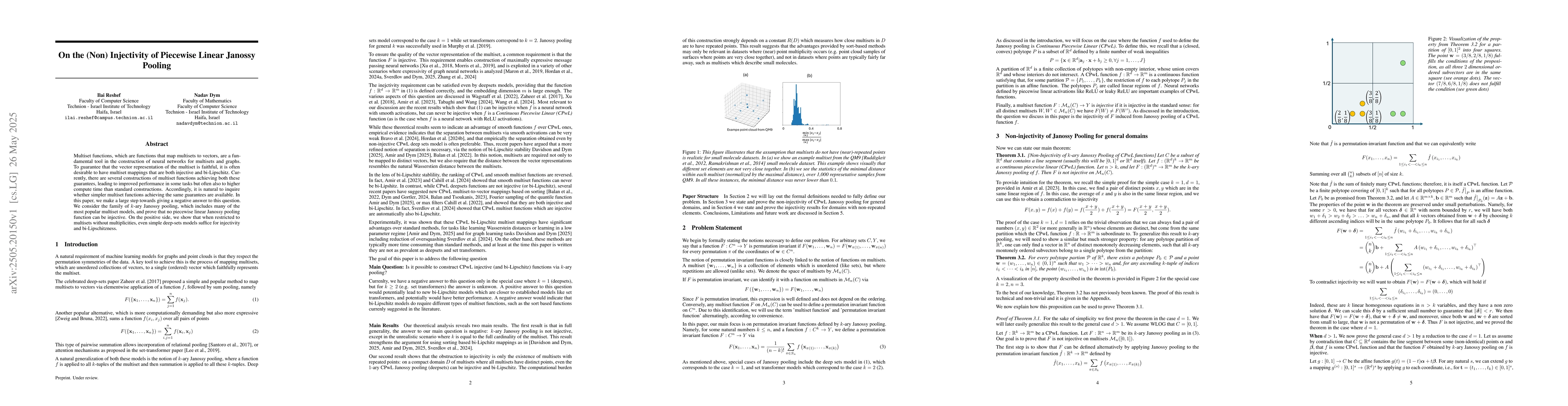 Thumbnail for On the (Non) Injectivity of Piecewise Linear Janossy Pooling
