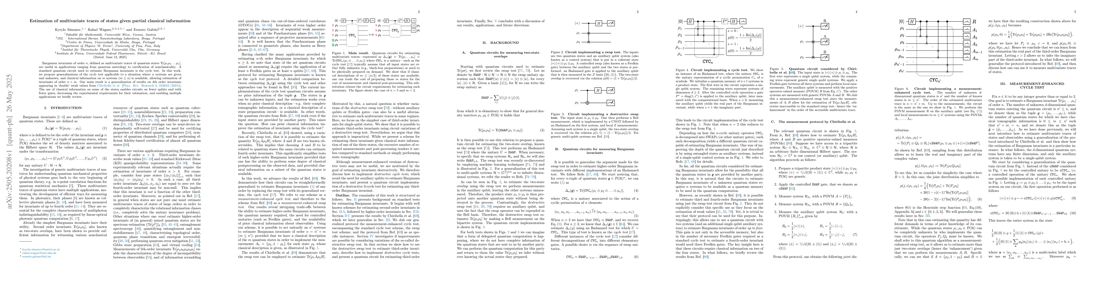 Thumbnail for Estimation of multivariate traces of states given partial classical
  information
