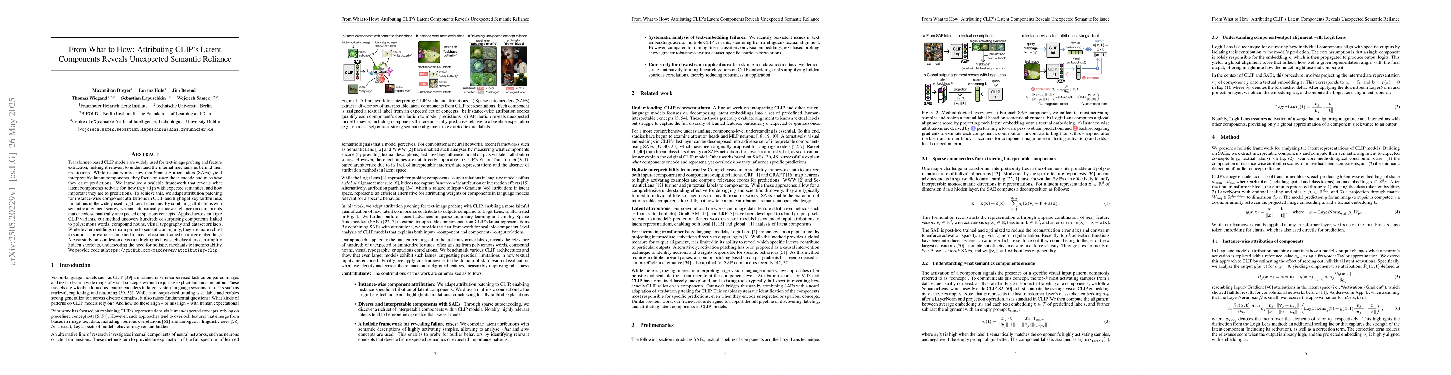 Thumbnail for From What to How: Attributing CLIP's Latent Components Reveals
  Unexpected Semantic Reliance
