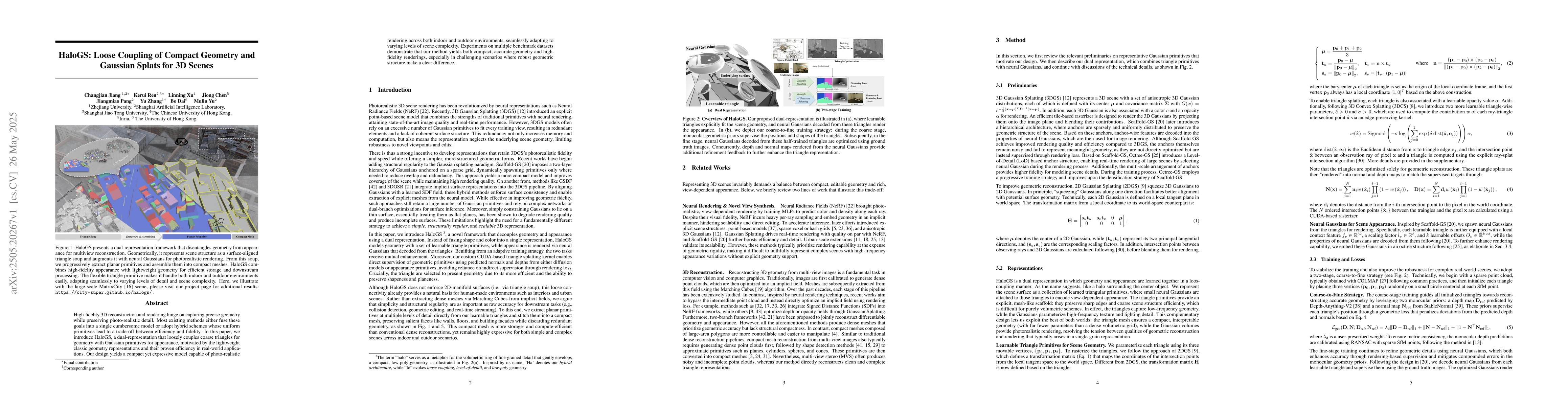 Thumbnail for HaloGS: Loose Coupling of Compact Geometry and Gaussian Splats for 3D
  Scenes
