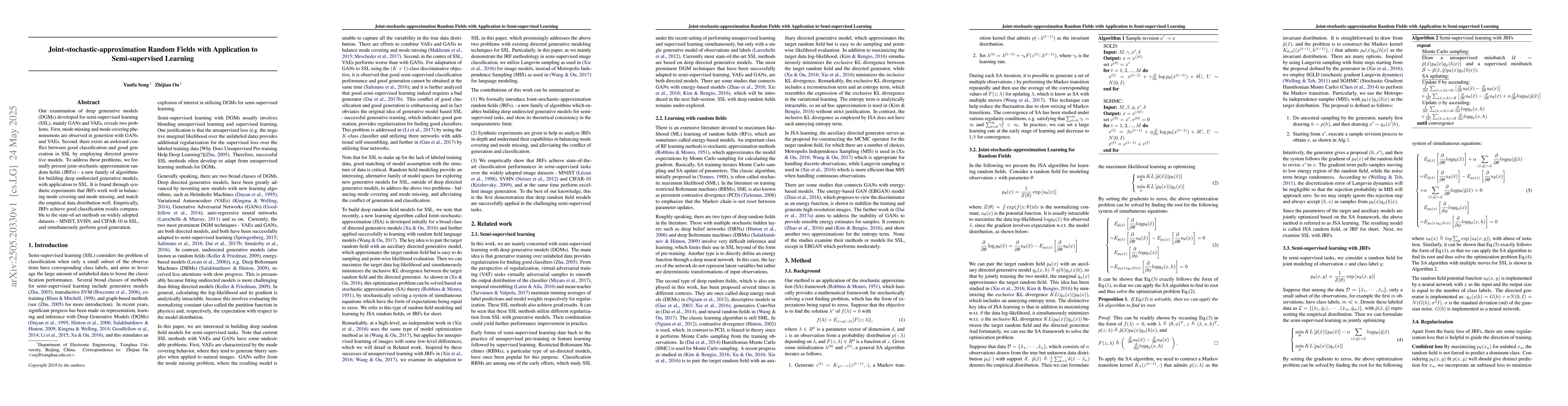 Thumbnail for Joint-stochastic-approximation Random Fields with Application to
  Semi-supervised Learning