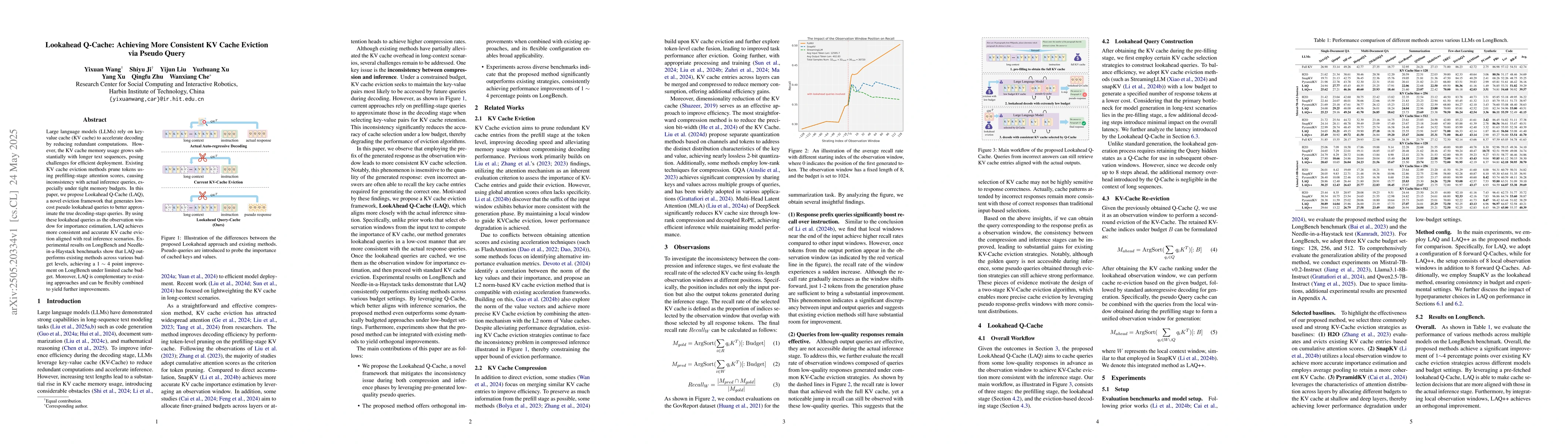 Thumbnail for Lookahead Q-Cache: Achieving More Consistent KV Cache Eviction via
  Pseudo Query