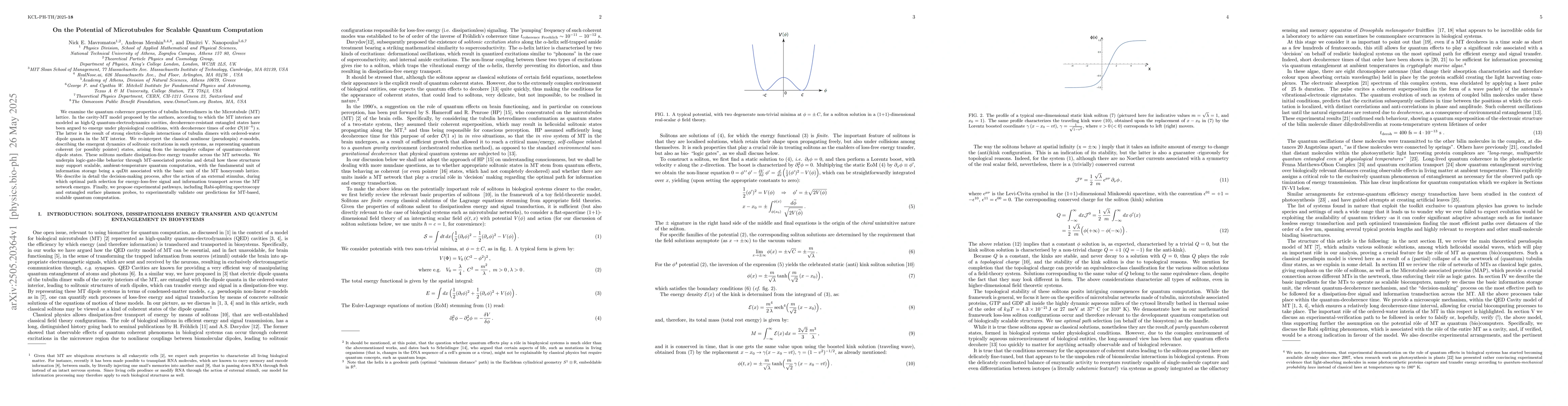Thumbnail for On the Potential of Microtubules for Scalable Quantum Computation