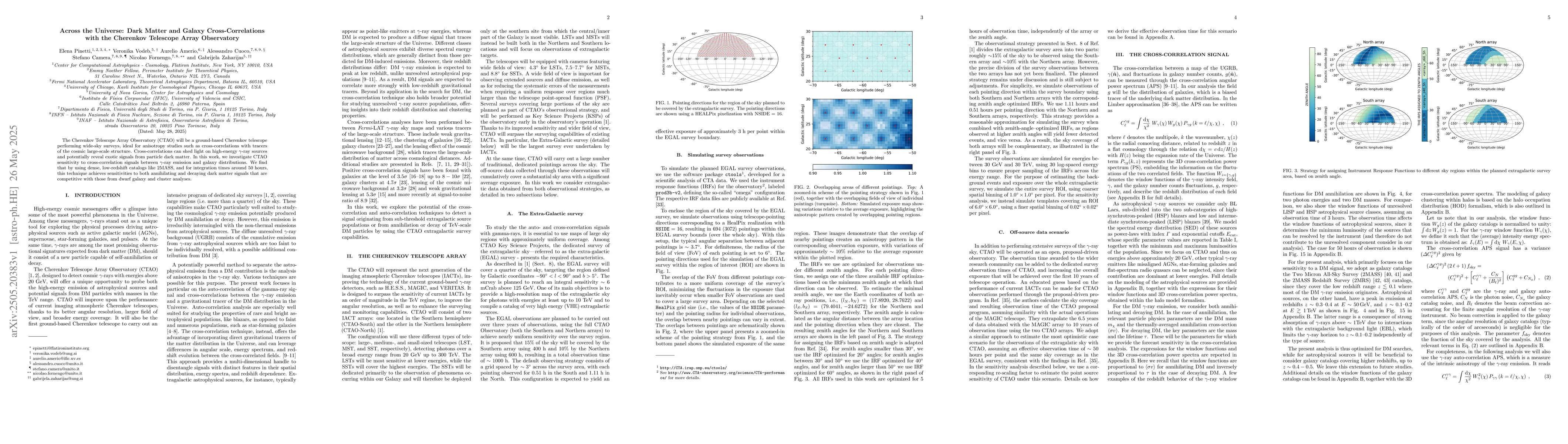 Thumbnail for Across the Universe: Dark Matter and Galaxy Cross-Correlations with the
  Cherenkov Telescope Array Observatory