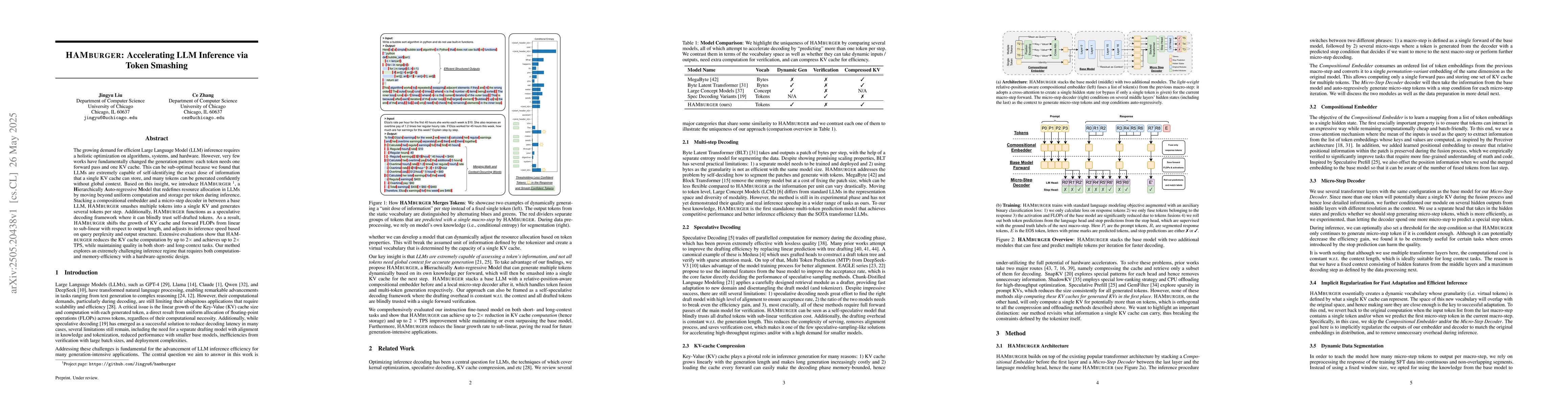 Thumbnail for HAMburger: Accelerating LLM Inference via Token Smashing
