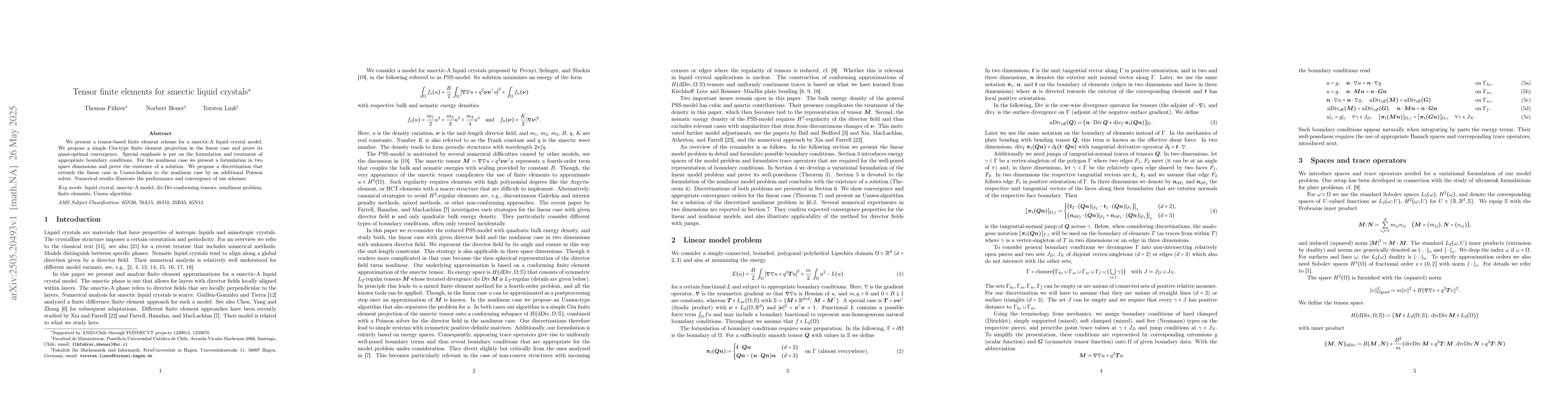 Thumbnail for Tensor finite elements for smectic liquid crystals