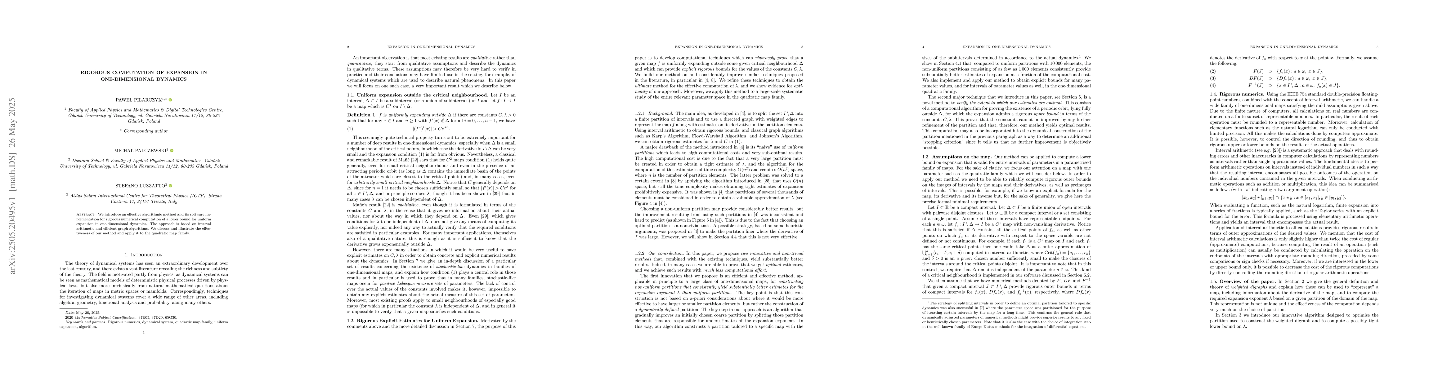 Thumbnail for Rigorous computation of expansion in one-dimensional dynamics
