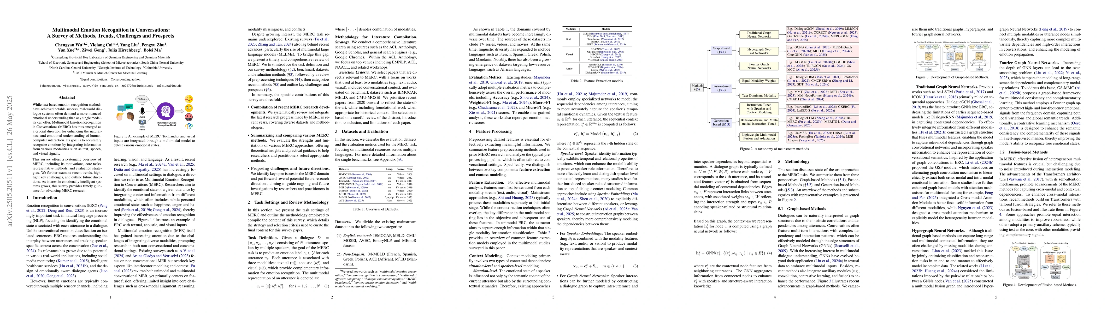 Thumbnail for Multimodal Emotion Recognition in Conversations: A Survey of Methods,
  Trends, Challenges and Prospects