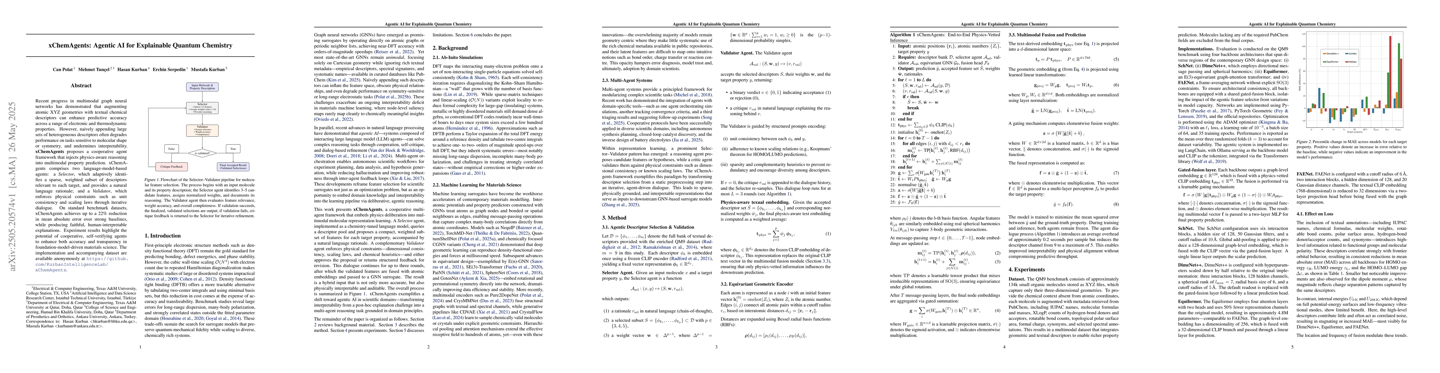 Thumbnail for xChemAgents: Agentic AI for Explainable Quantum Chemistry