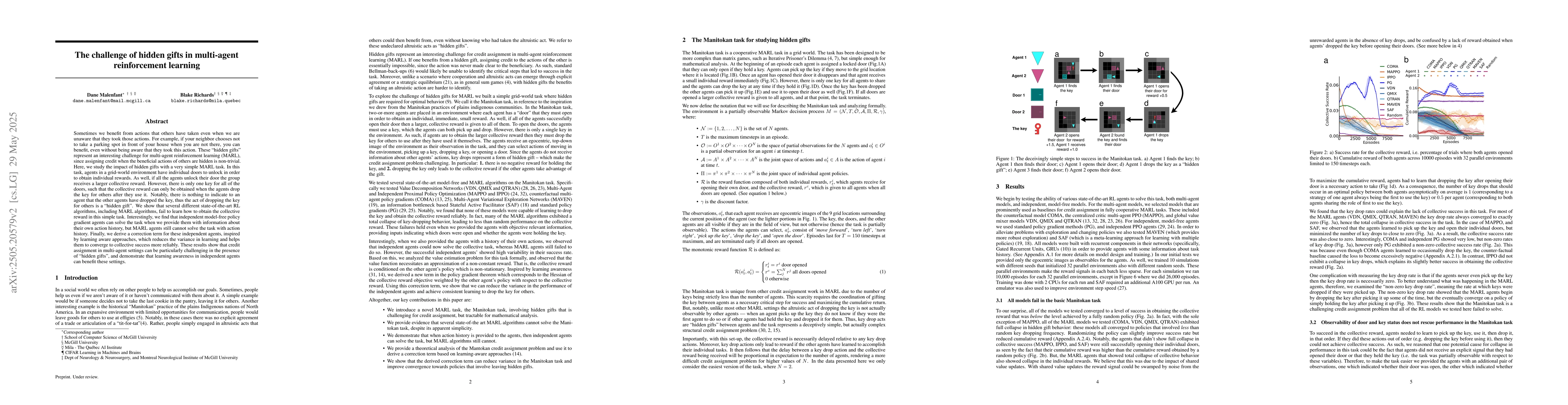 Thumbnail for The challenge of hidden gifts in multi-agent reinforcement learning