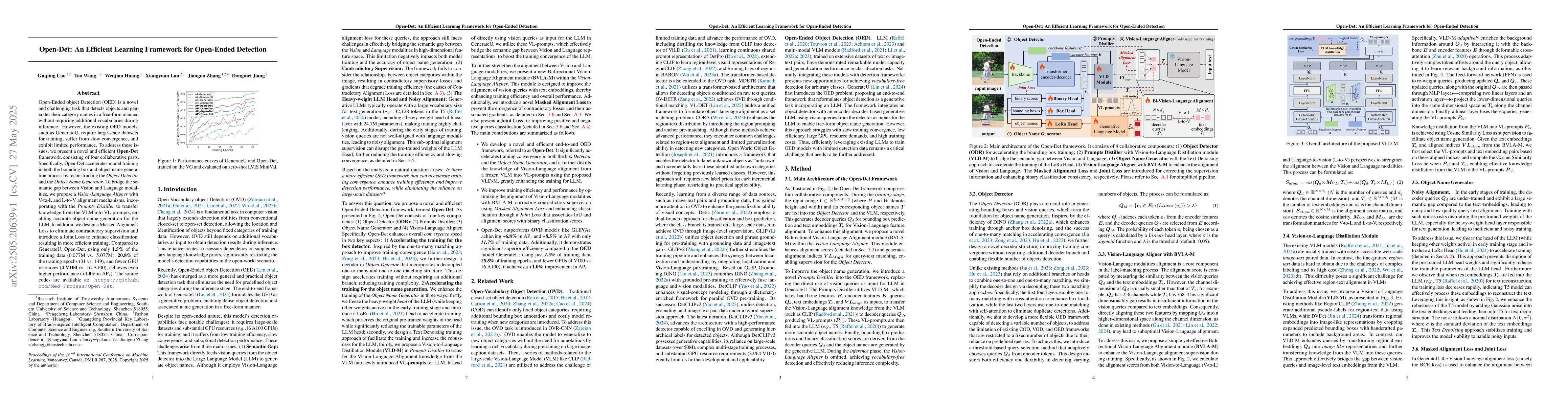 Thumbnail for Open-Det: An Efficient Learning Framework for Open-Ended Detection