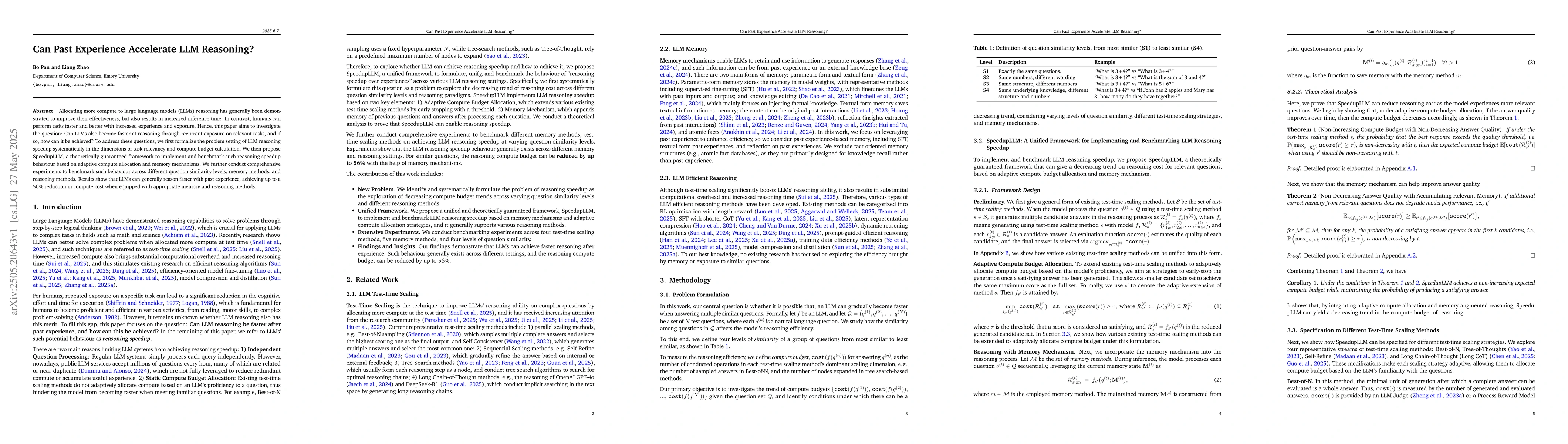 Thumbnail for Can Past Experience Accelerate LLM Reasoning?