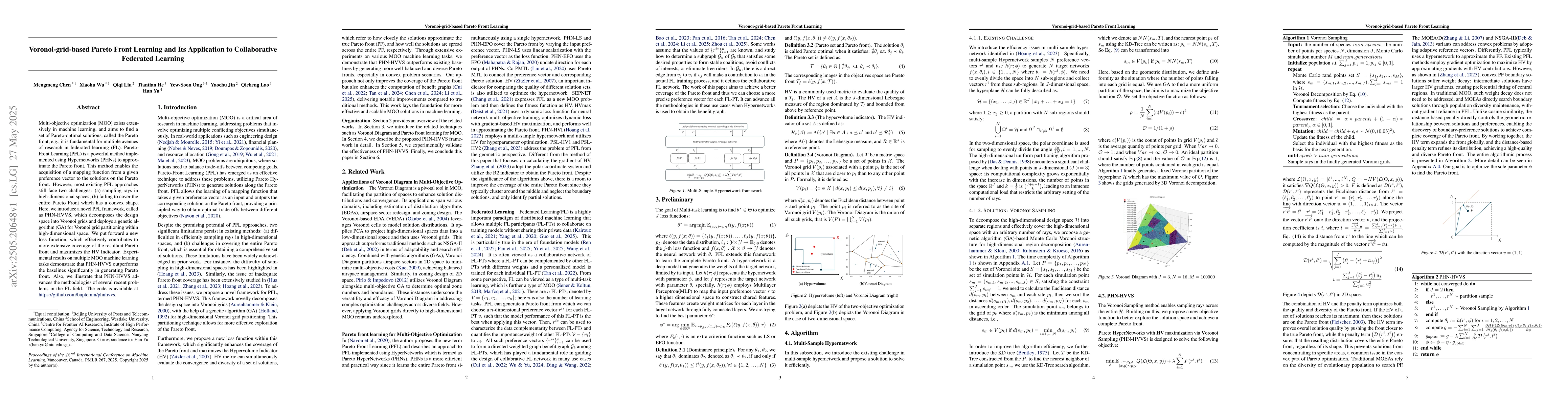 Thumbnail for Voronoi-grid-based Pareto Front Learning and Its Application to
  Collaborative Federated Learning