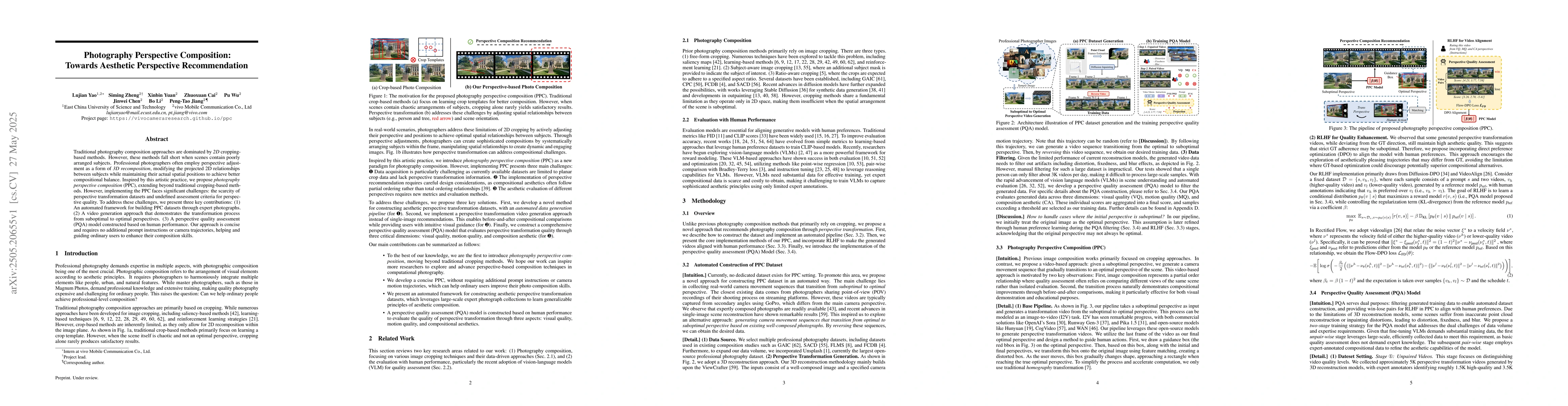 Thumbnail for Photography Perspective Composition: Towards Aesthetic Perspective
  Recommendation