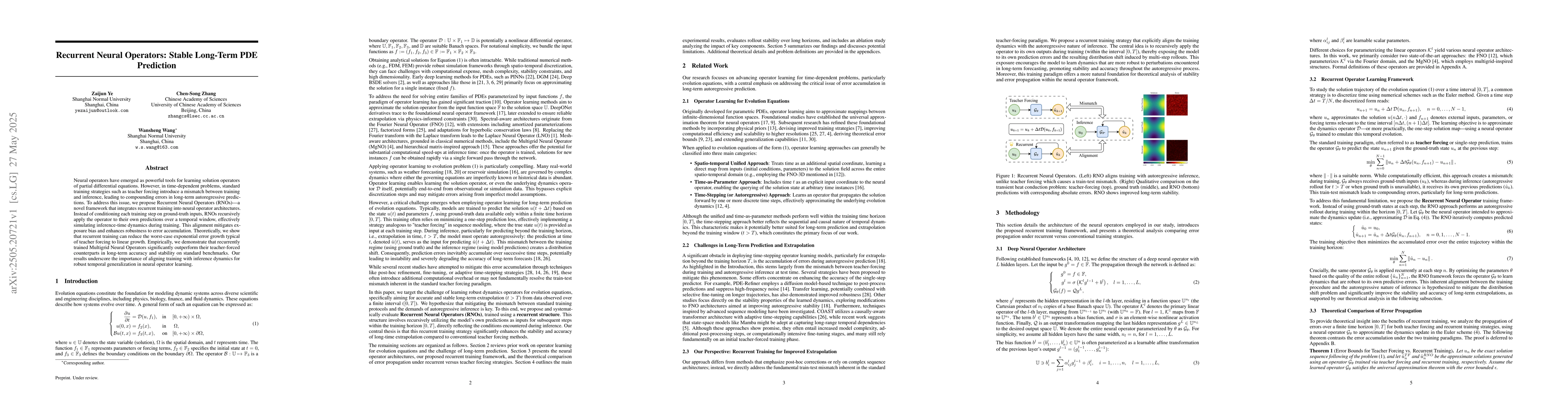 Thumbnail for Recurrent Neural Operators: Stable Long-Term PDE Prediction