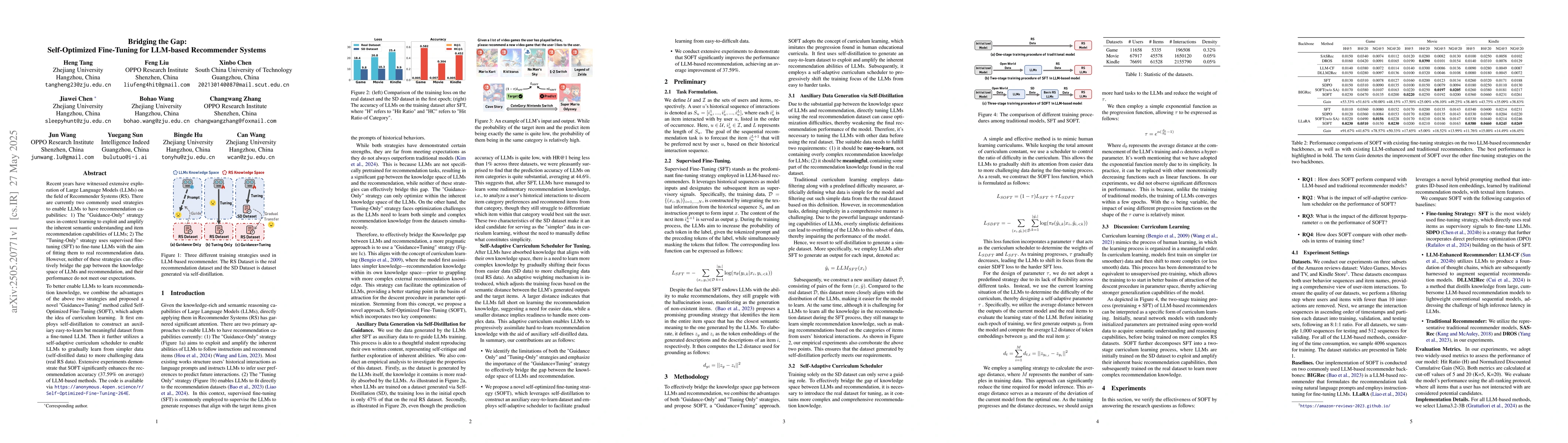Thumbnail for Bridging the Gap: Self-Optimized Fine-Tuning for LLM-based Recommender
  Systems