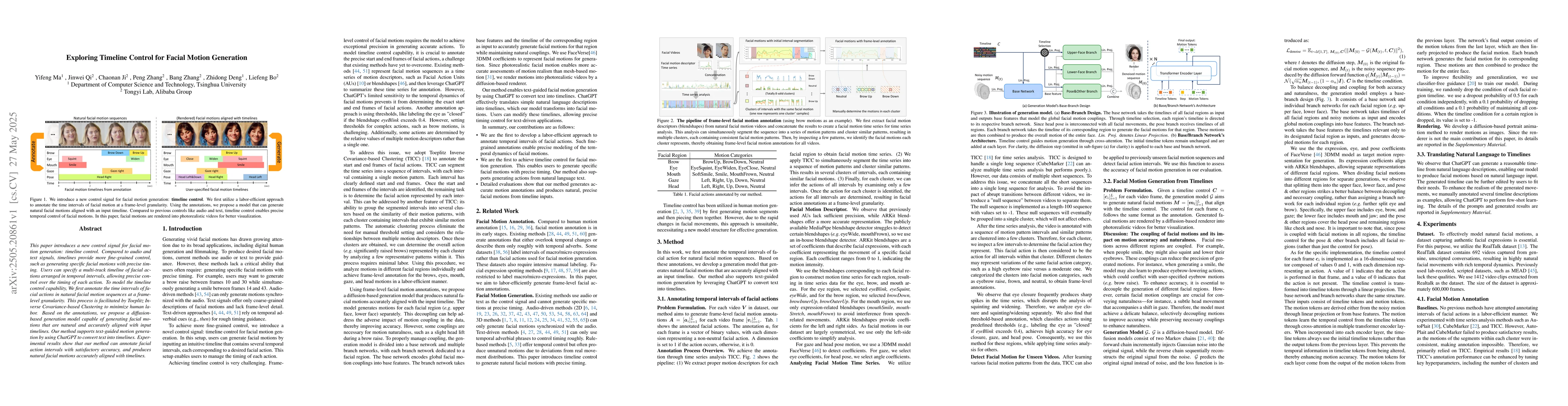 Thumbnail for Exploring Timeline Control for Facial Motion Generation