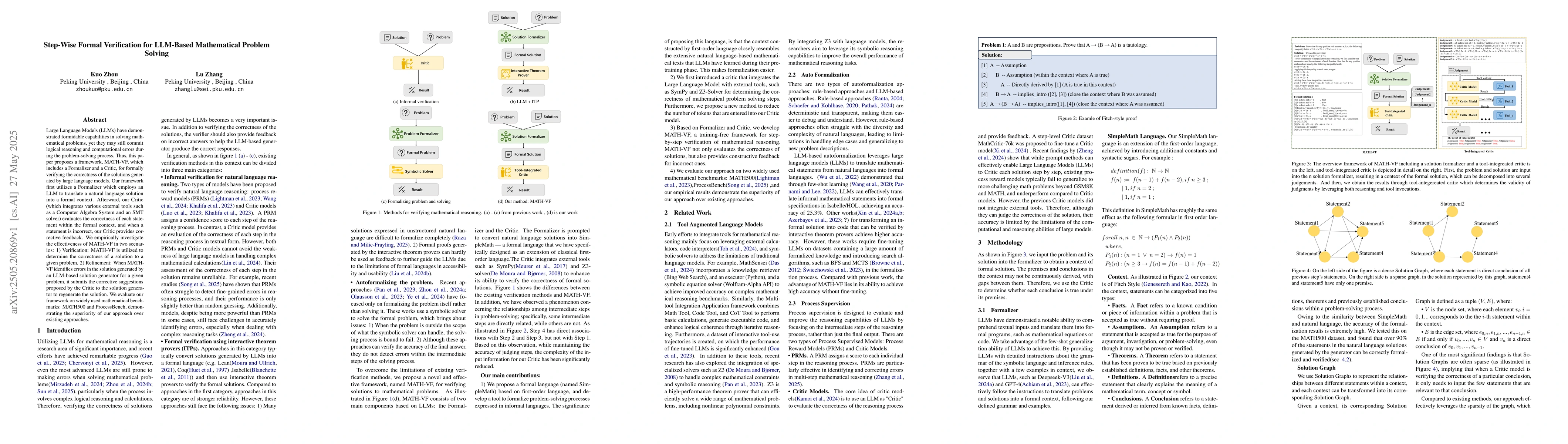 Thumbnail for Step-Wise Formal Verification for LLM-Based Mathematical Problem Solving