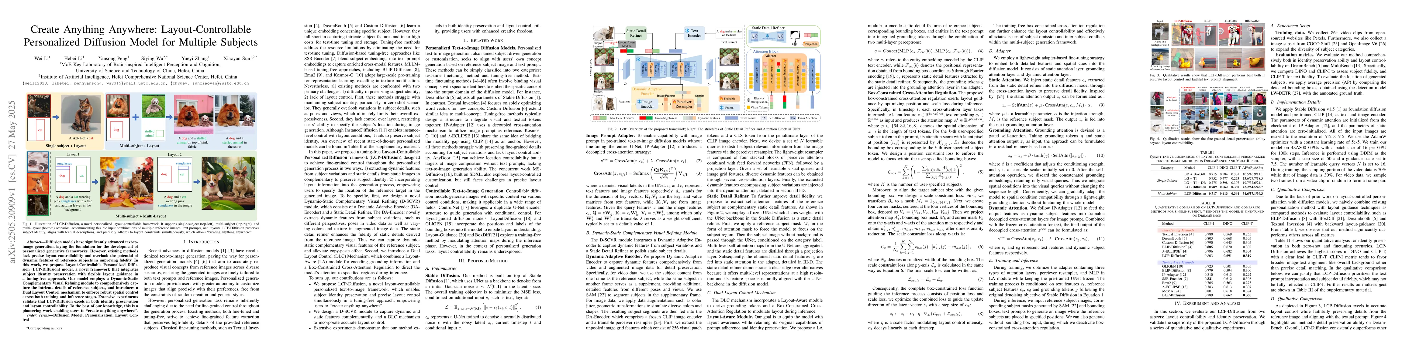 Thumbnail for Create Anything Anywhere: Layout-Controllable Personalized Diffusion
  Model for Multiple Subjects