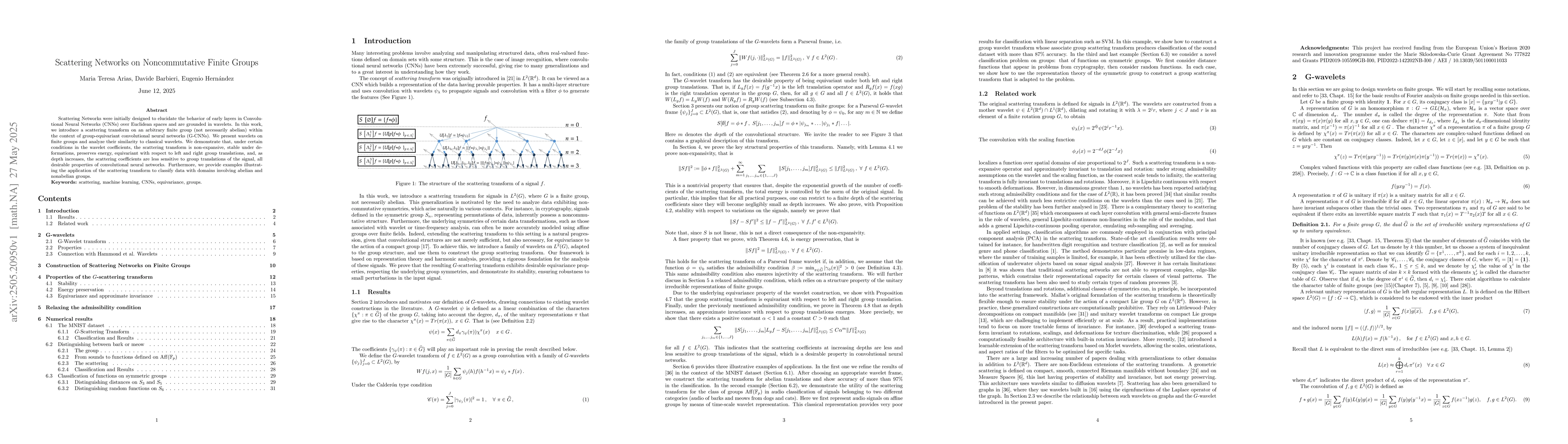 Thumbnail for Scattering Networks on Noncommutative Finite Groups
