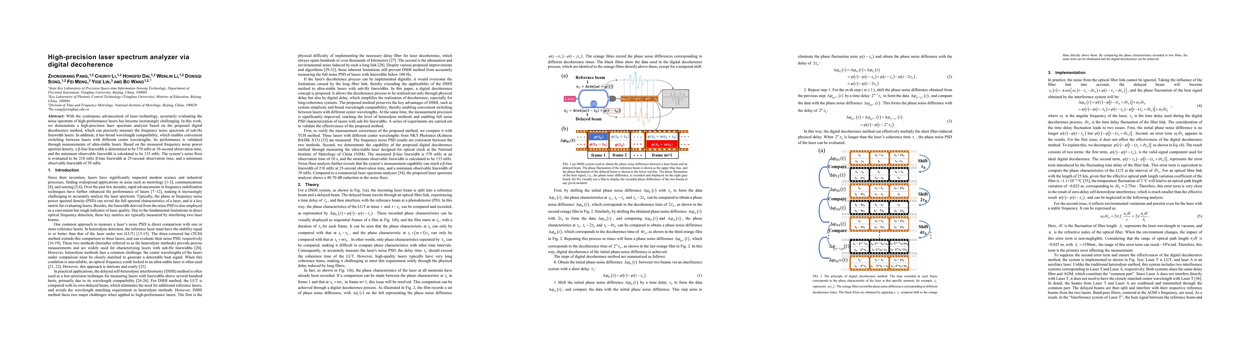 Thumbnail for High-precision laser spectrum analyzer via digital decoherence