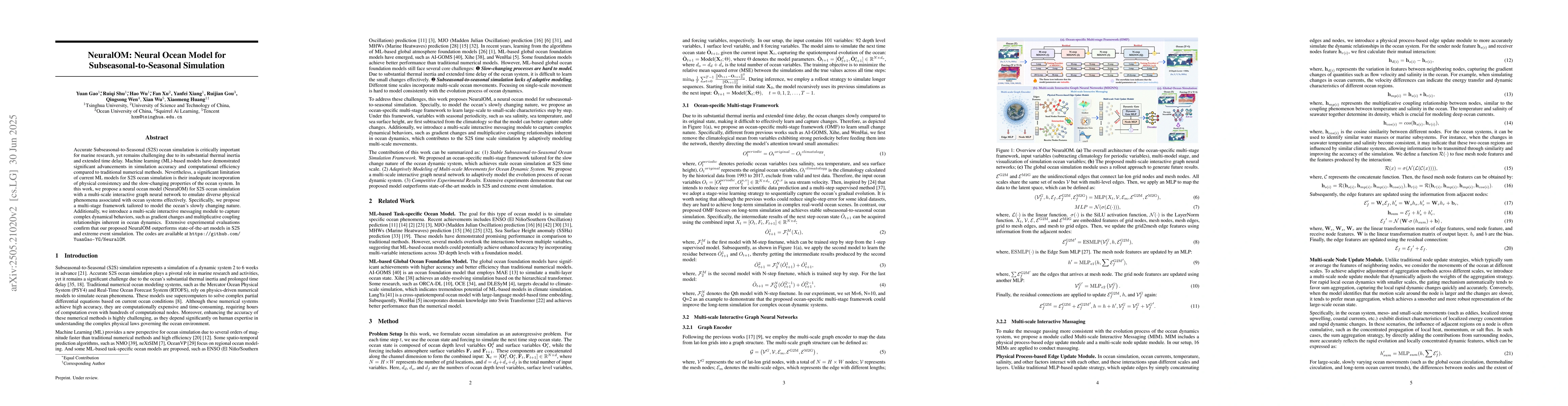 Thumbnail for NeuralOM: Neural Ocean Model for Subseasonal-to-Seasonal Simulation