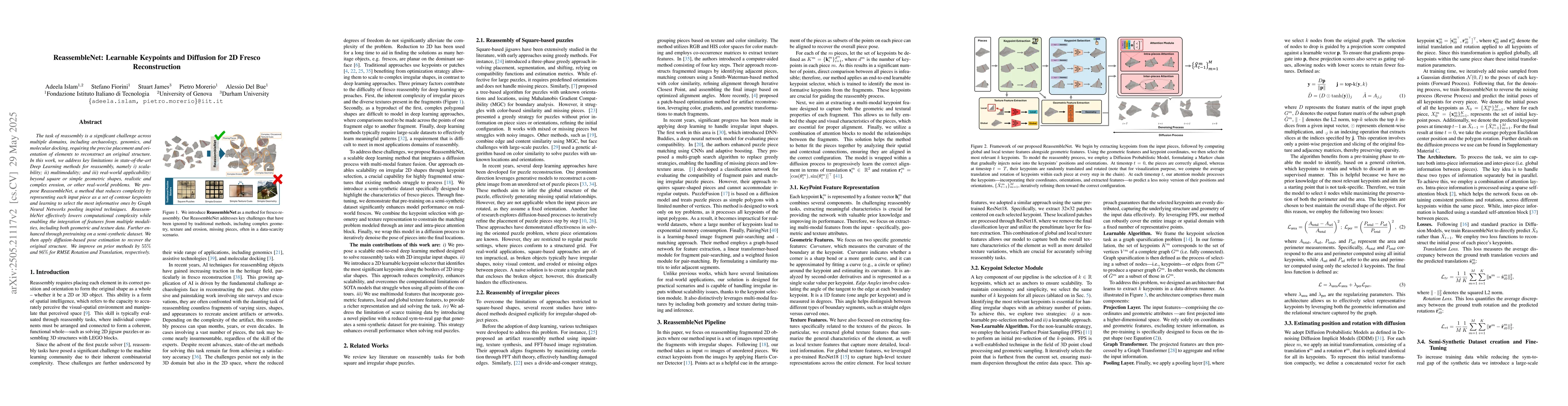 Thumbnail for ReassembleNet: Learnable Keypoints and Diffusion for 2D Fresco
  Reconstruction