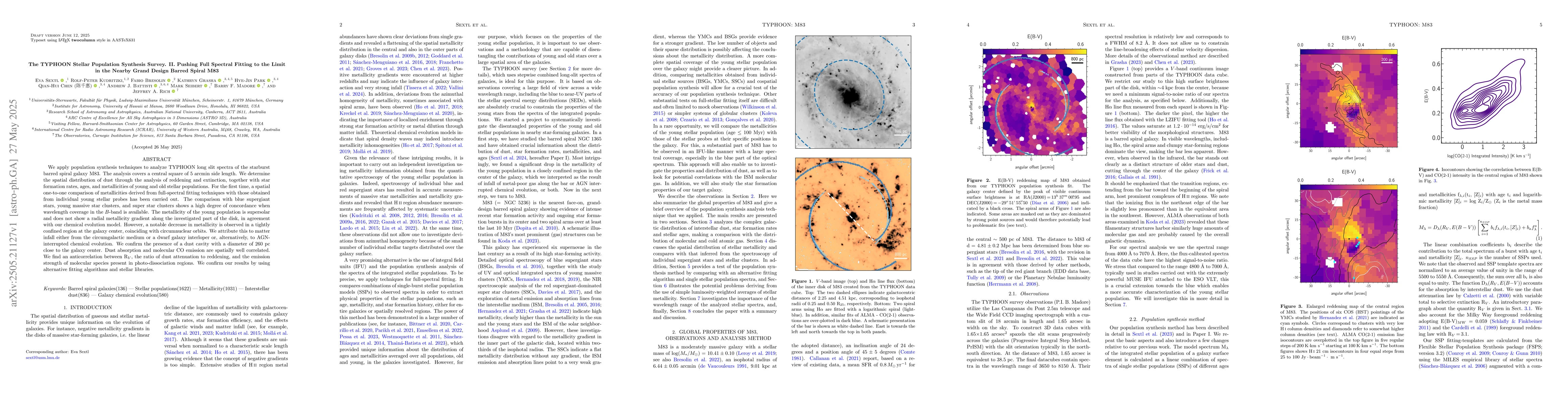 Thumbnail for The TYPHOON Stellar Population Synthesis Survey. II. Pushing Full
  Spectral Fitting to the Limit in the Nearby Grand Design Barred Spiral M83
