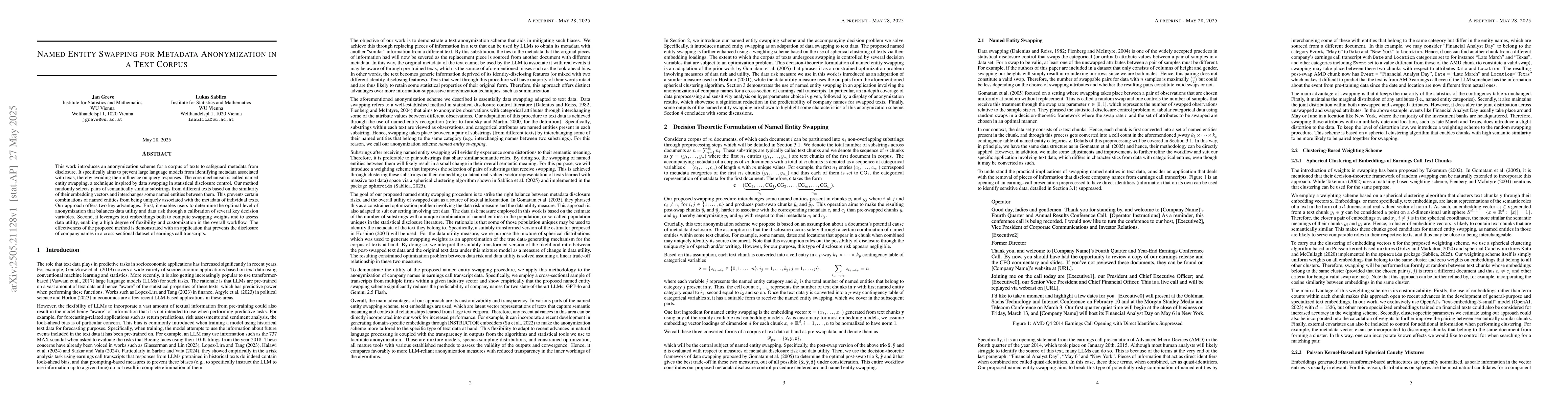 Thumbnail for Named Entity Swapping for Metadata Anonymization in a Text Corpus