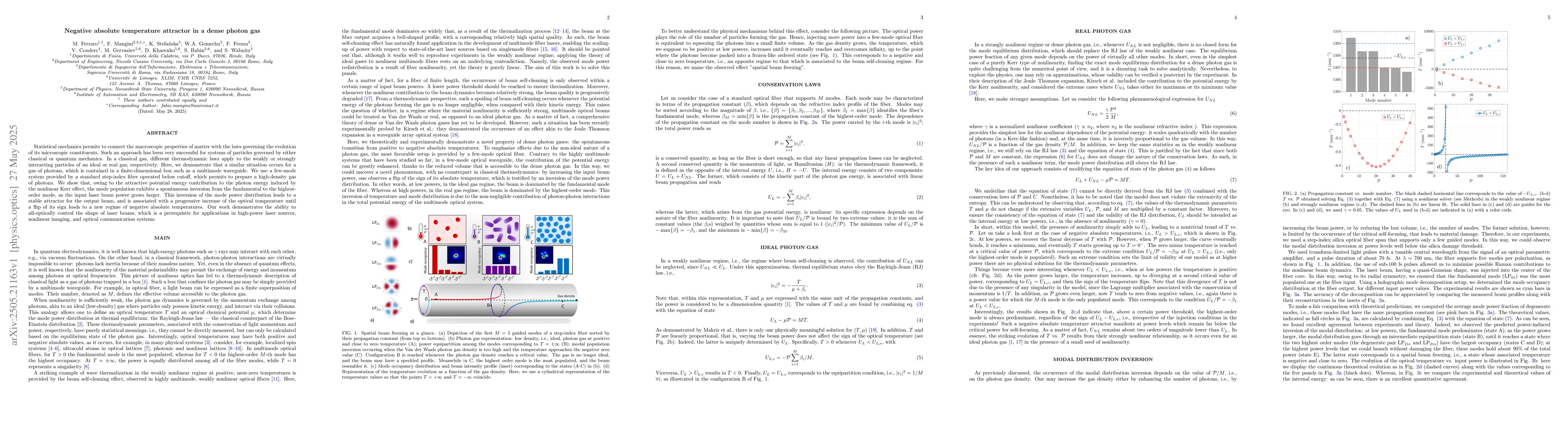 Thumbnail for Negative absolute temperature attractor in a dense photon gas