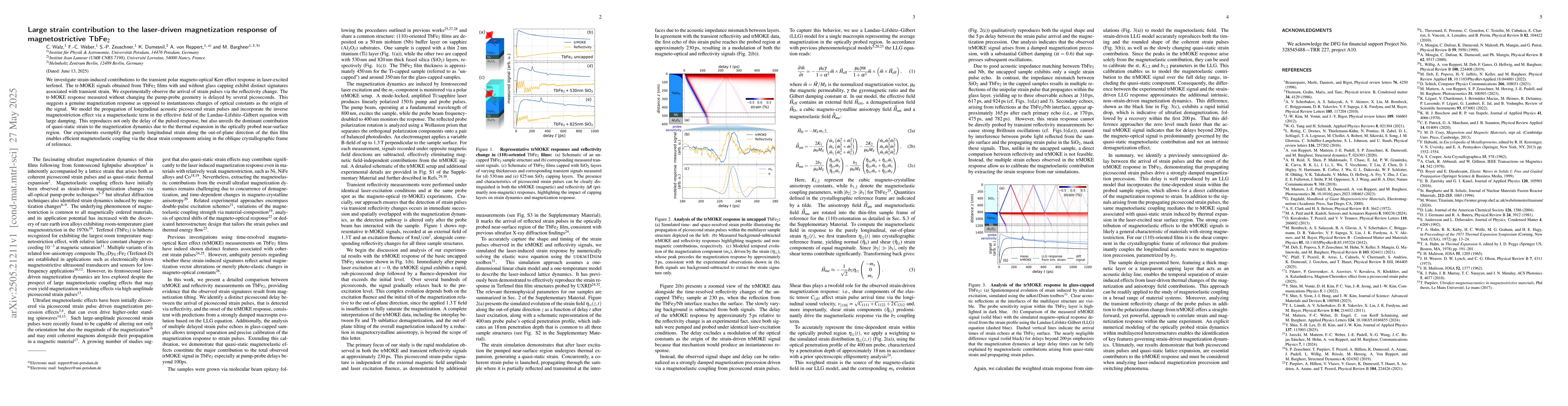 Thumbnail for Large strain contribution to the laser-driven magnetization response of
  magnetostrictive TbFe$_{2}$