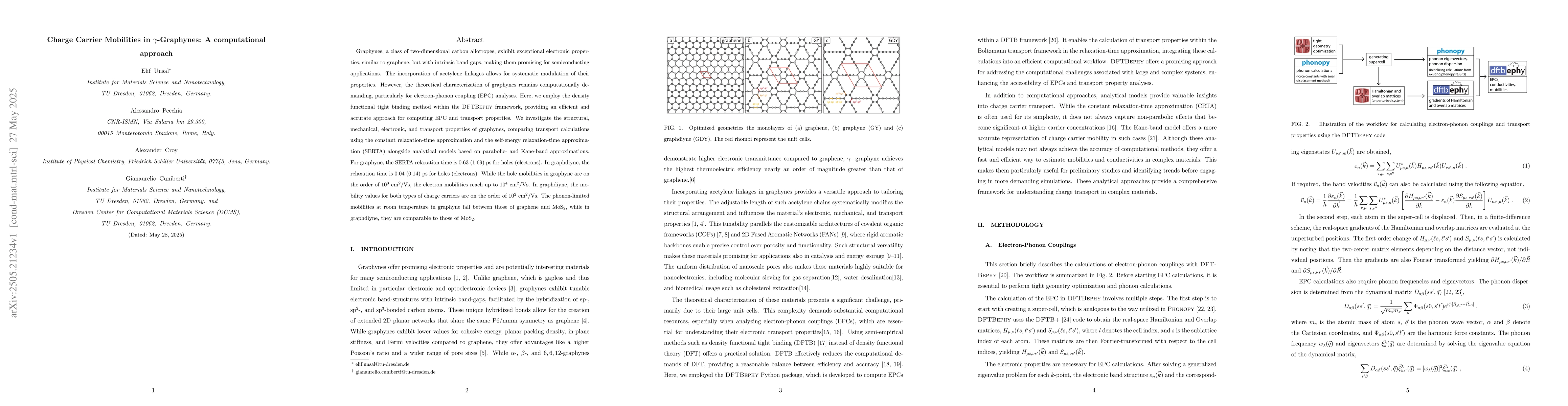 Thumbnail for Charge Carrier Mobilities in gamma-Graphynes: A computational approach