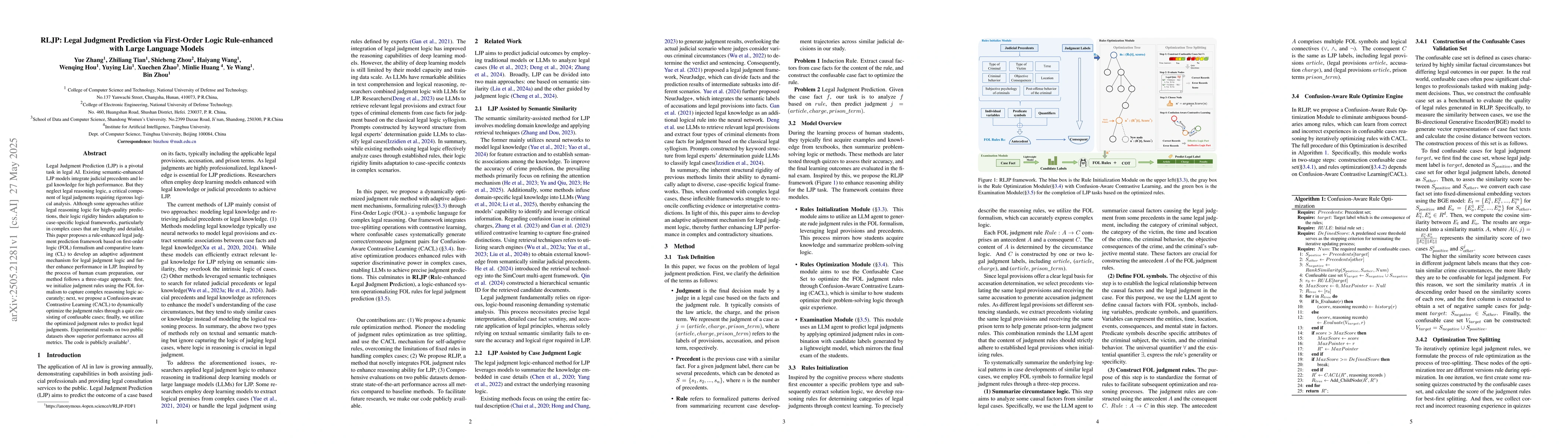 Thumbnail for RLJP: Legal Judgment Prediction via First-Order Logic Rule-enhanced with
  Large Language Models