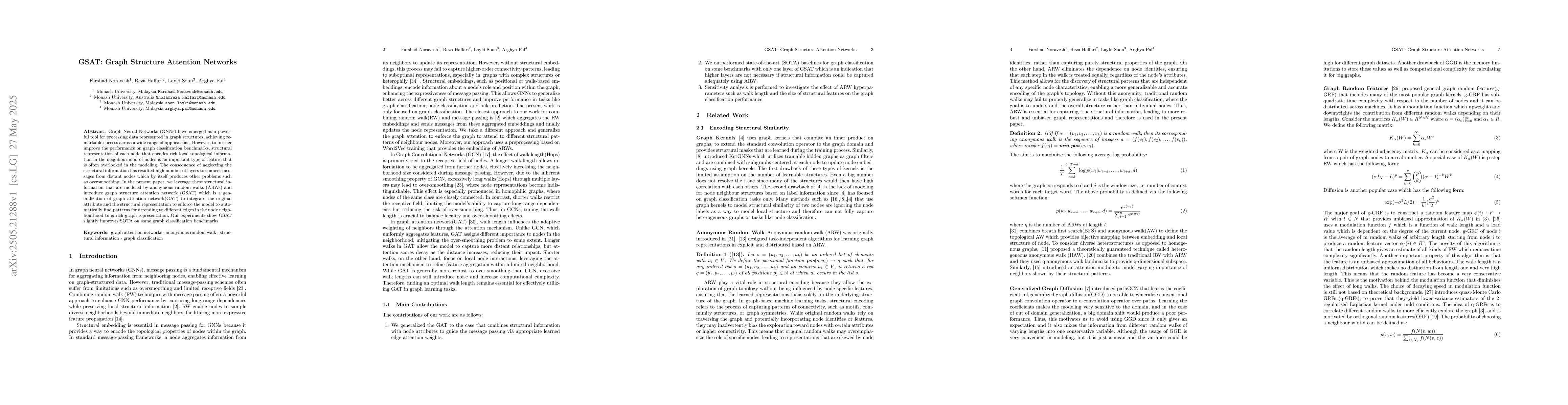 Thumbnail for GSAT: Graph Structure Attention Networks