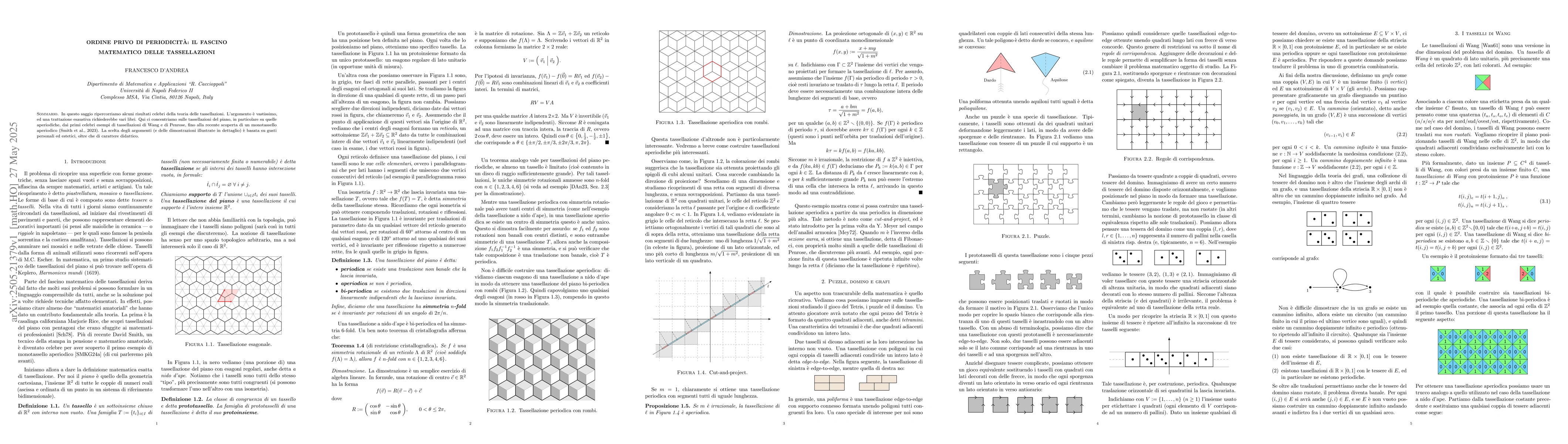 Thumbnail for Ordine privo di periodicità: il fascino matematico delle tassellazioni