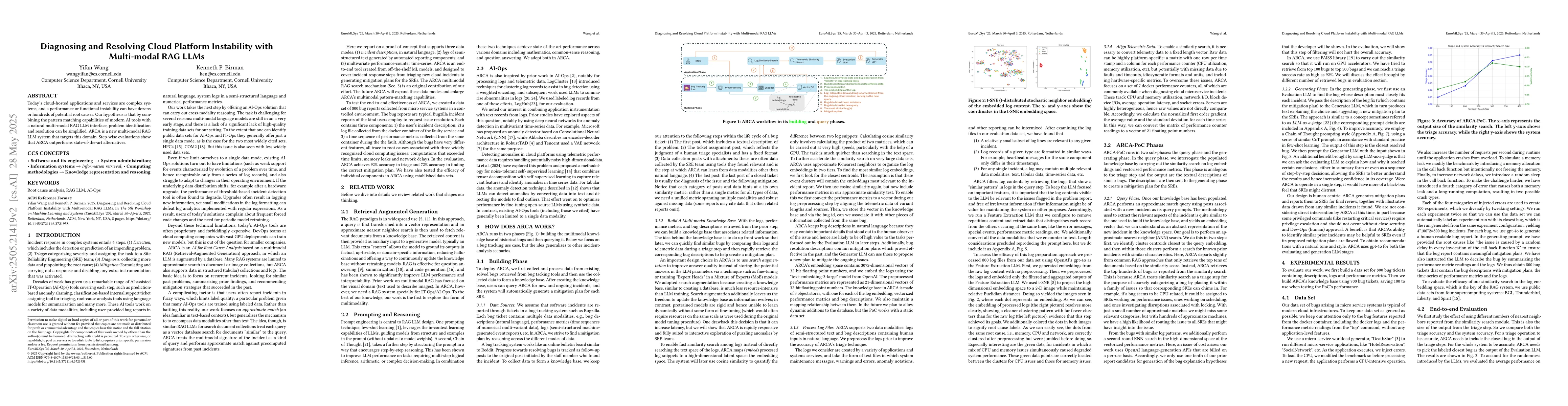 Thumbnail for Diagnosing and Resolving Cloud Platform Instability with Multi-modal RAG
  LLMs