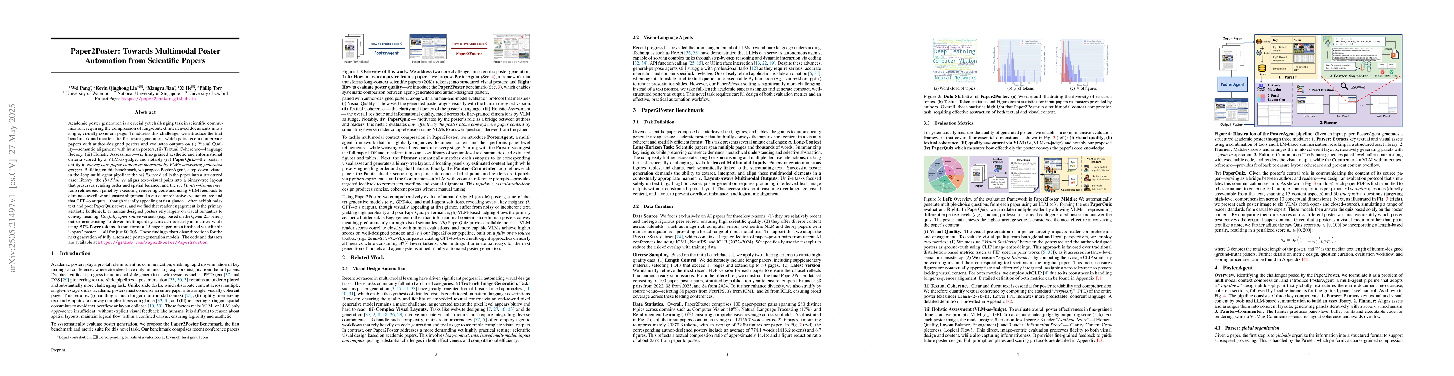 Thumbnail for Paper2Poster: Towards Multimodal Poster Automation from Scientific
  Papers