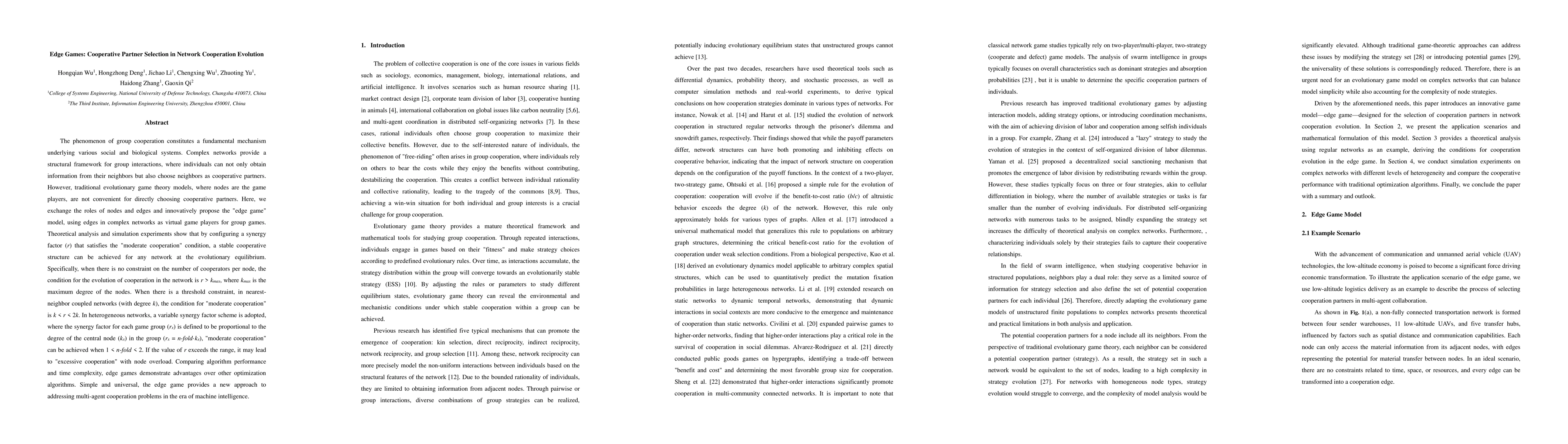 Thumbnail for Edge Games: Cooperative Partner Selection in Network Cooperation
  Evolution