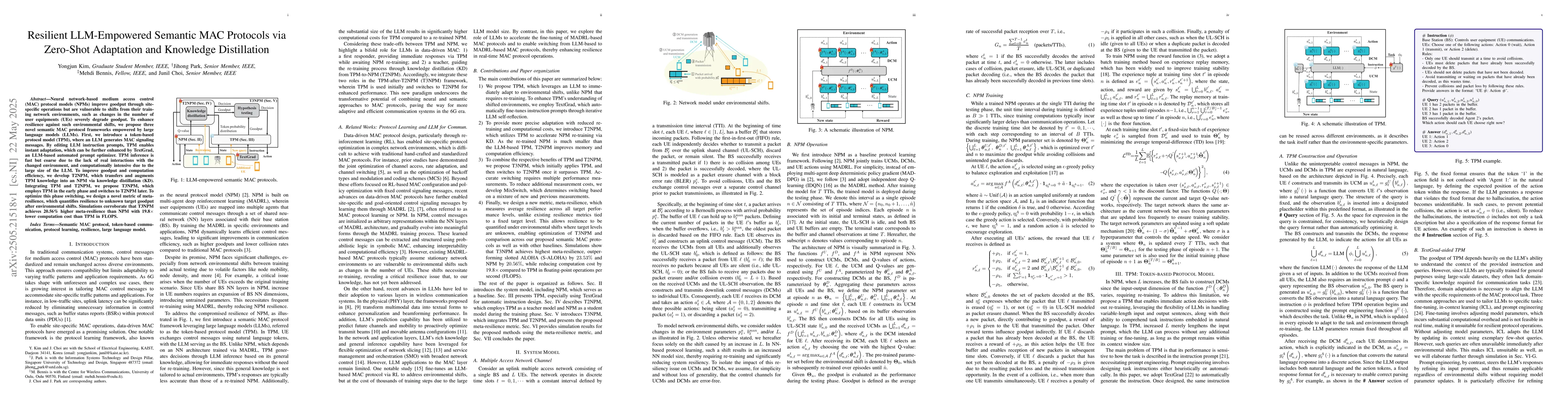 Thumbnail for Resilient LLM-Empowered Semantic MAC Protocols via Zero-Shot Adaptation
  and Knowledge Distillation